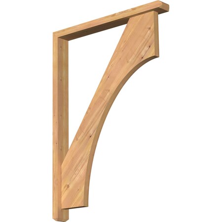 Ekena Millwork Westlake Craftsman Smooth Bracket w/ Offset Brace, Western Red Cedar, 3 1/2"W x 30"D x 42"H BKT0402X30X42WTL04SWR